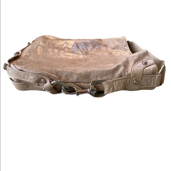 Rebecca Minkoff Nikki Camel Light Tan Silver Studded Handbag Hobo Purse - Picture 9 of 16